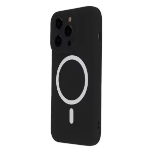 TectoShield Silicon Soft MagSafe-kompatibilis tok iPhone 15 Plus - fekete