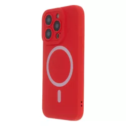   TectoShield Silicon Soft MagSafe-kompatibilis tok iPhone 15 Pro - piros