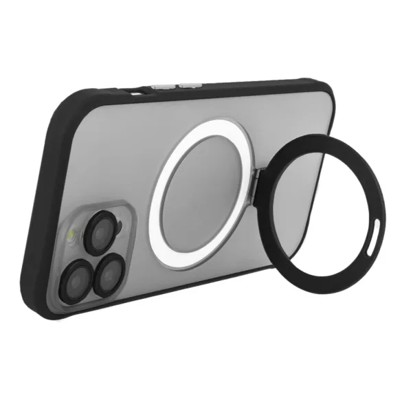 TectoShield Ring Secure MagSafe-kompatibilis tok iPhone 15 Plus - fekete