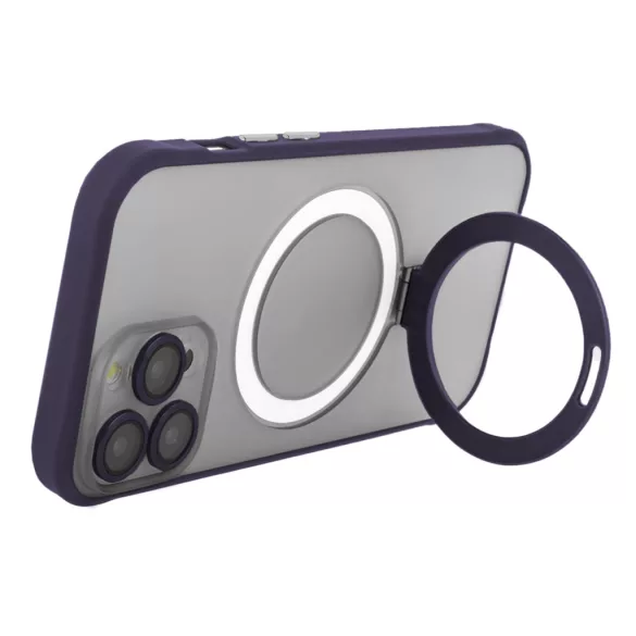 TectoShield Ring Secure MagSafe-kompatibilis tok iPhone 15 Plus - lila