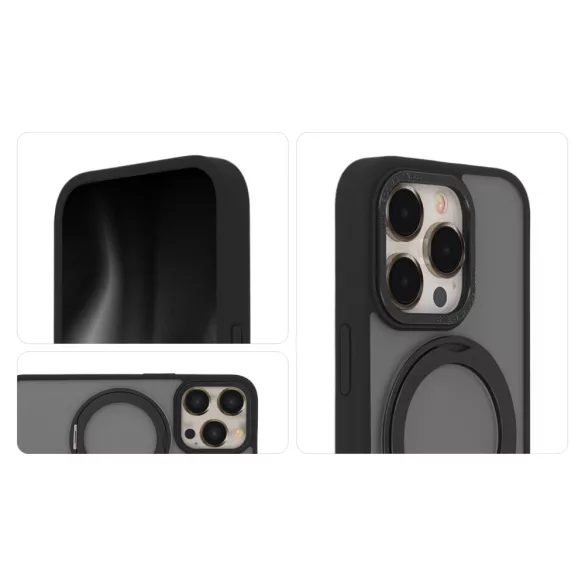 TectoShield Secure Spinning MagSafe-kompatibilis tok iPhone 15 Plus - fekete