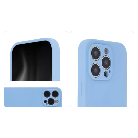 TectoShield Soft Touch MagSafe-kompatibilis tok iPhone 15 Plus - pasztel kék