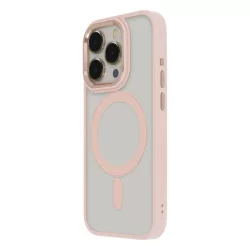   TectoShield Satin Elegant MagSafe-kompatibilis tok iPhone 15 Plus - rózsaszín