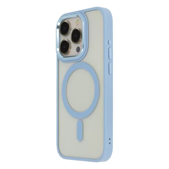 TectoShield Satin Elegant MagSafe-kompatibilis tok iPhone 15 Pro Max - kék