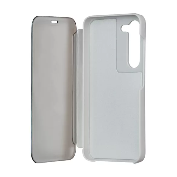 TectoShield Fold Mirror View könyvtok Samsung Galaxy A14 4G/5G - ezüst színű