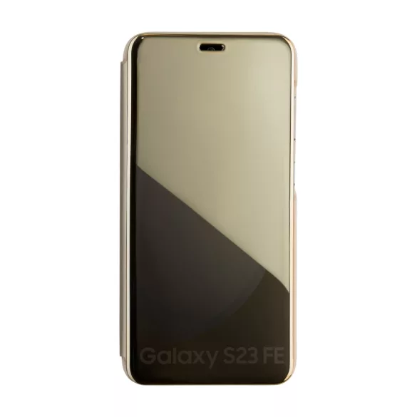 TectoShield Fold Mirror View könyvtok Samsung Galaxy S23 FE - arany színű
