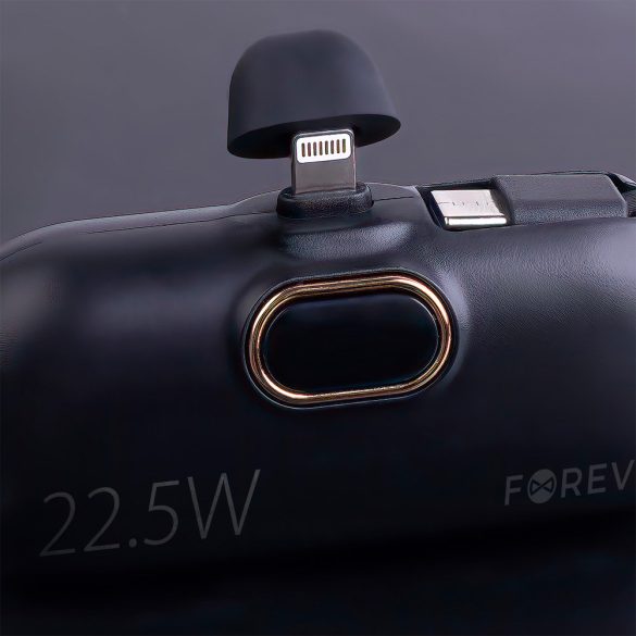 Forever MTB-100 mini powerbank 22,5W 5000mAh Lightning - fekete