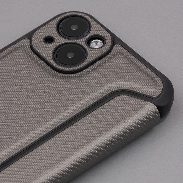 Smart Carbon könyvtok Samsung Galaxy A34 5G - ezüst színű