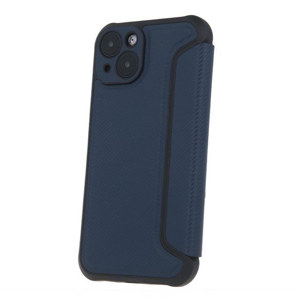 Smart Carbon könyvtok Samsung Galaxy A34 5G - tengerészkék