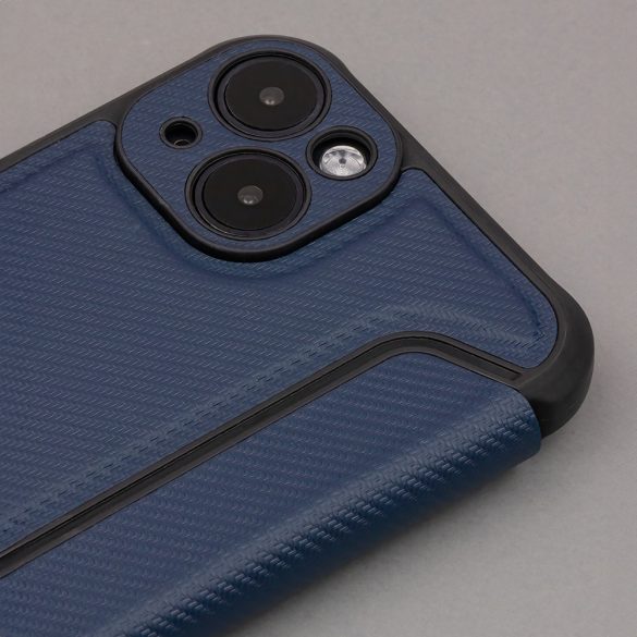 Smart Carbon könyvtok Samsung Galaxy A34 5G - tengerészkék