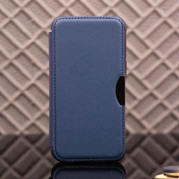 Smart Carbon könyvtok Samsung Galaxy A34 5G - tengerészkék