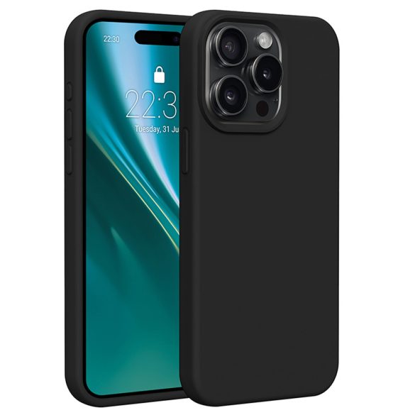 Etteri Silicone tok iPhone 15 Pro Max - fekete