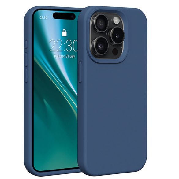 Etteri Silicone tok iPhone 15 Pro - sötétkék