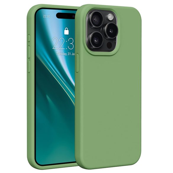 Etteri Silicone tok iPhone 15 Pro Max - világoszöld
