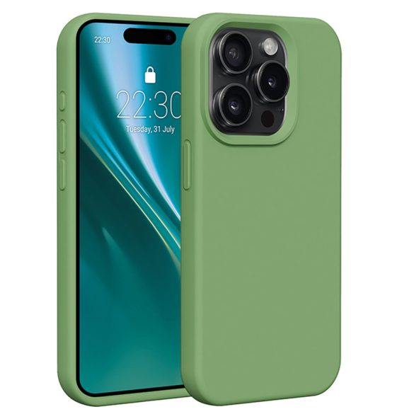 Etteri Silicone tok iPhone 15 Pro - világoszöld