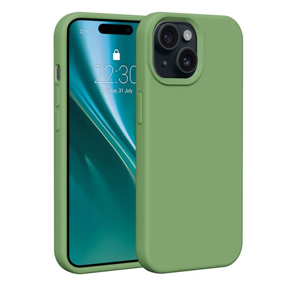 Etteri Silicone tok iPhone 15 - világoszöld