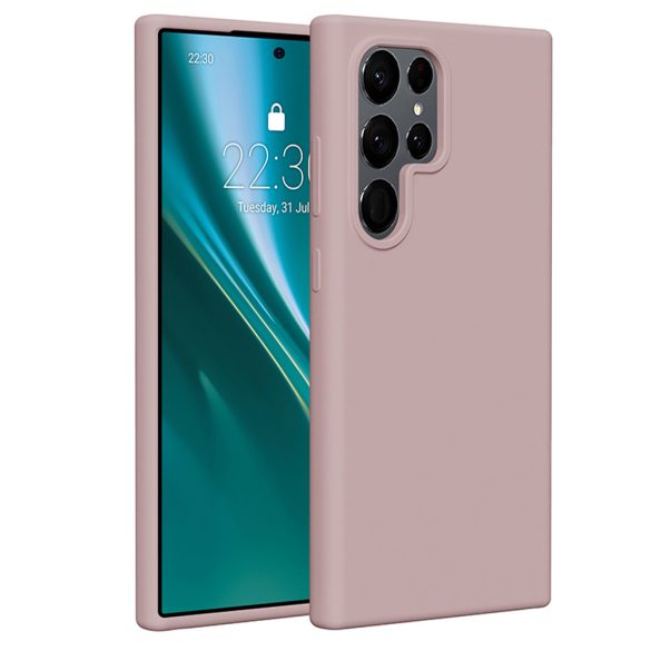 Etteri Silicone tok Samsung Galaxy S24 Ultra - halvány rózsaszín