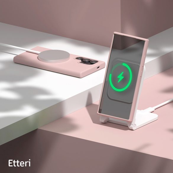 Etteri Silicone tok Samsung Galaxy S24 Ultra - halvány rózsaszín
