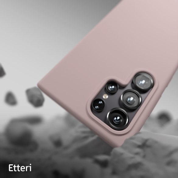 Etteri Silicone tok Samsung Galaxy S24 Ultra - halvány rózsaszín