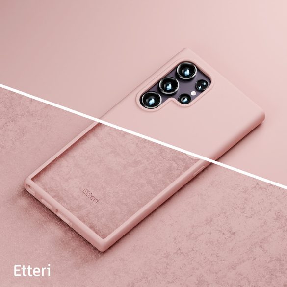 Etteri Silicone tok Samsung Galaxy S24 Ultra - halvány rózsaszín
