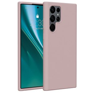Etteri Silicone tok Samsung Galaxy S22 Ultra - halvány rózsaszín