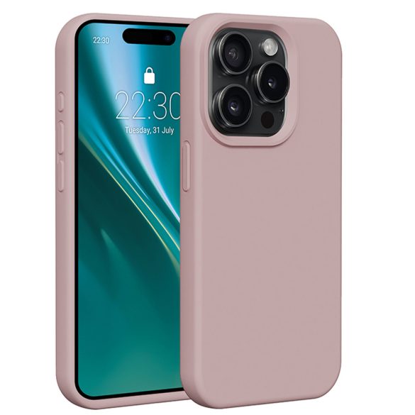 Etteri Silicone tok iPhone 15 Pro - halvány rózsaszín