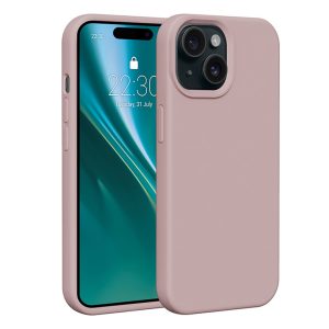 Etteri Silicone tok iPhone 15 - halvány rózsaszín