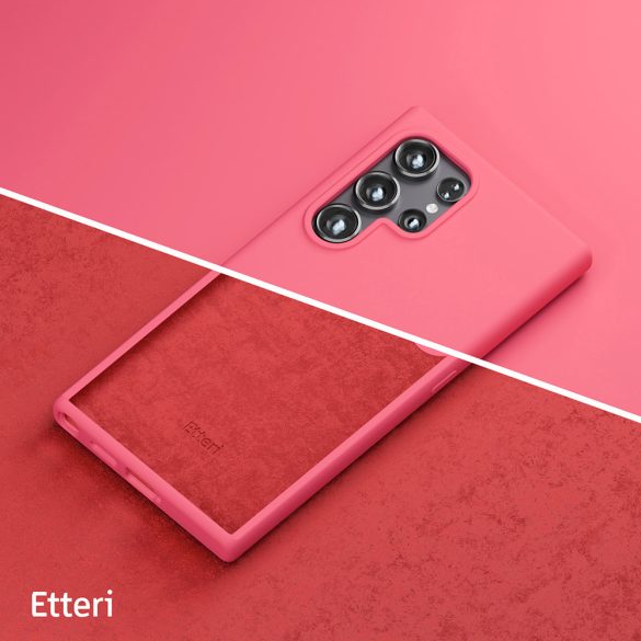 Etteri Silicone tok Samsung Galaxy S24 Ultra - málnapiros