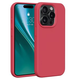 Etteri Silicone tok iPhone 15 Pro - málnapiros