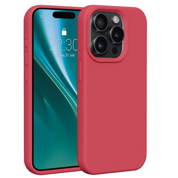 Etteri Silicone tok iPhone 15 Pro - málnapiros