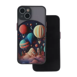   Ultra Trendy tok iPhone 12 - fekete "Travel" mintás