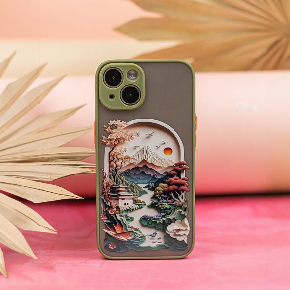 Ultra Trendy tok Samsung Galaxy A34 5G - zöld "Travel" mintás