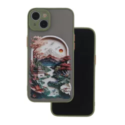   Ultra Trendy tok Samsung Galaxy S23 FE - zöld "Travel" mintás