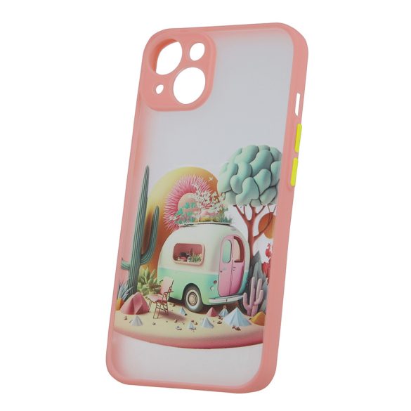 Ultra Trendy tok iPhone 11 - rózsaszín "Travel" mintás