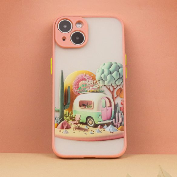 Ultra Trendy tok iPhone 11 - rózsaszín "Travel" mintás