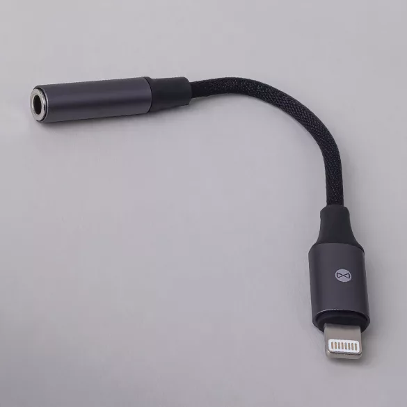 Forever AJL-01 3,5mm jack - Lightning audio adapter - fekete
