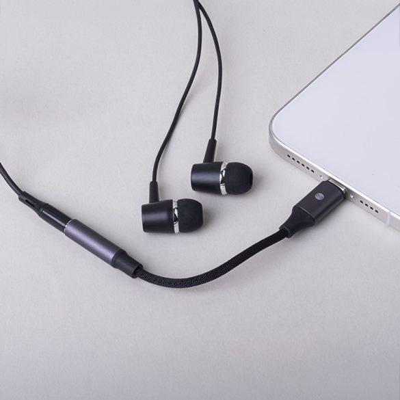 Forever AJC-01 3,5mm jack - USB-C audio adapter - fekete