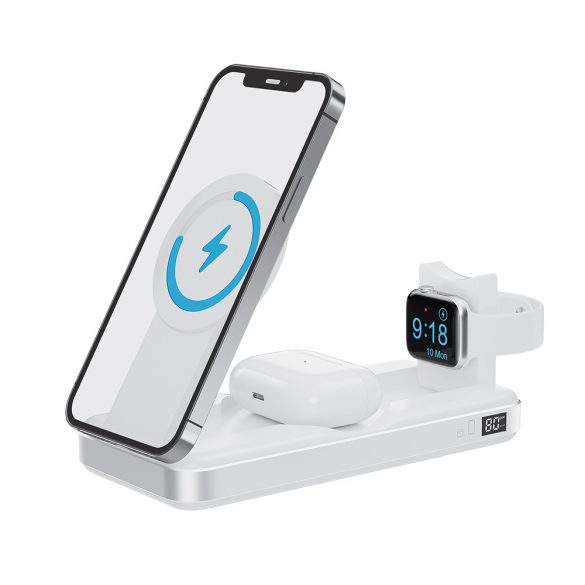 Forever MATB-300 3 az 1-ben vezeték nélküli powerbank 10000mAh - fehér