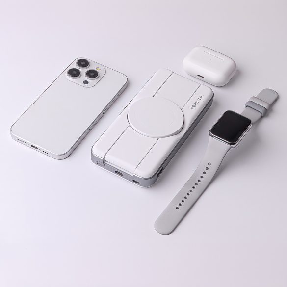 Forever MATB-300 3 az 1-ben vezeték nélküli powerbank 10000mAh - fehér