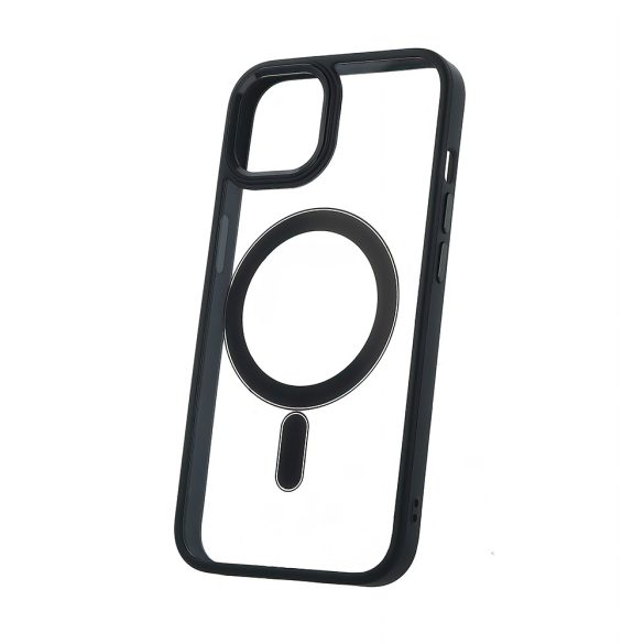 Satin Clear MagSafe-kompatibilis tok iPhone 16 Plus - fekete