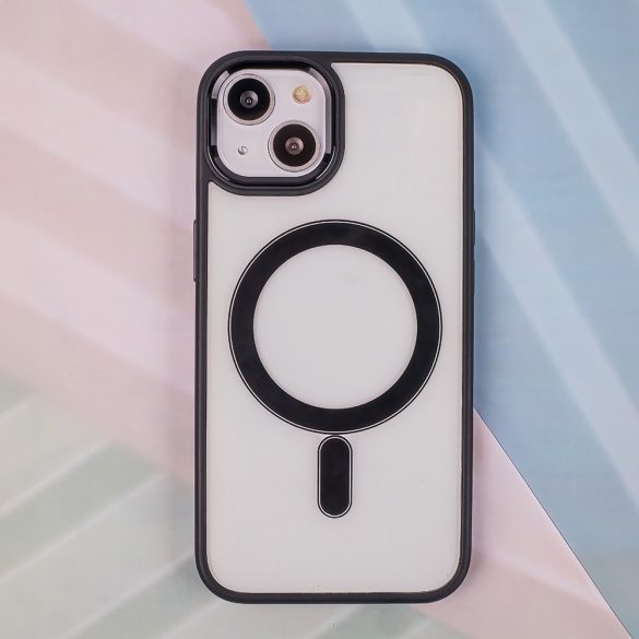 Satin Clear MagSafe-kompatibilis tok iPhone 16 Plus - fekete