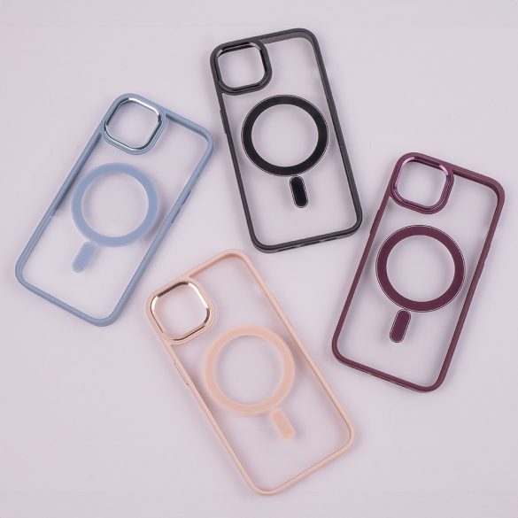 Satin Clear MagSafe-kompatibilis tok iPhone 16 Plus - fekete