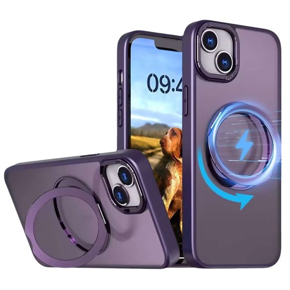 Mag Ring Rotating MagSafe-kompatibilis tok iPhone 16 Plus - lila