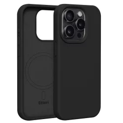   Etteri Silicone MagSafe-kompatibilis tok iPhone 15 Pro - fekete