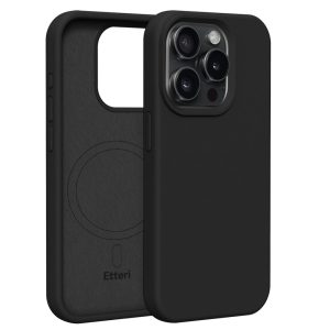 Etteri Silicone MagSafe-kompatibilis tok iPhone 15 Pro - fekete