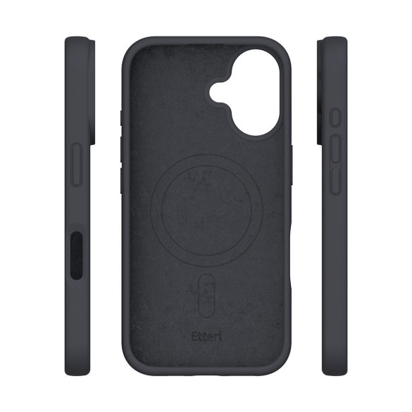 Etteri Silicone MagSafe-kompatibilis tok iPhone 16 - fekete
