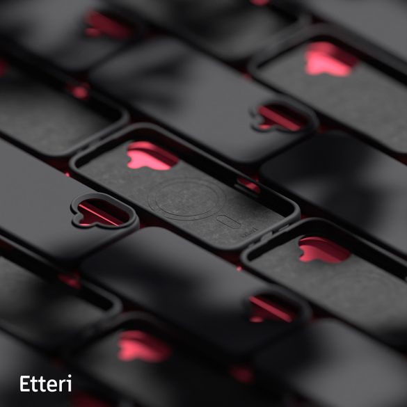 Etteri Silicone MagSafe-kompatibilis tok iPhone 16 - fekete