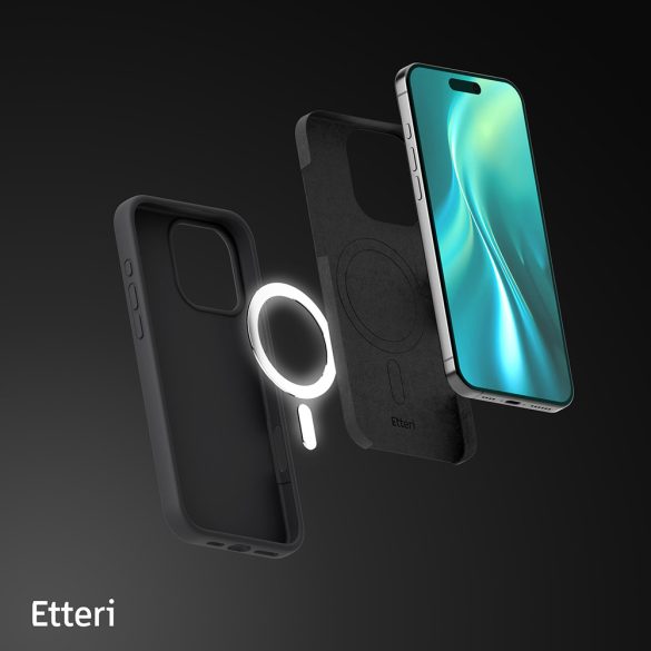 Etteri Silicone MagSafe-kompatibilis tok iPhone 16 Pro Max - fekete