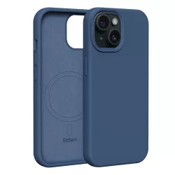   Etteri Silicone MagSafe-kompatibilis tok iPhone 15 - sötétkék