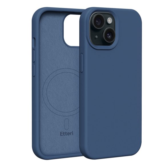 Etteri Silicone MagSafe-kompatibilis tok iPhone 15 - sötétkék